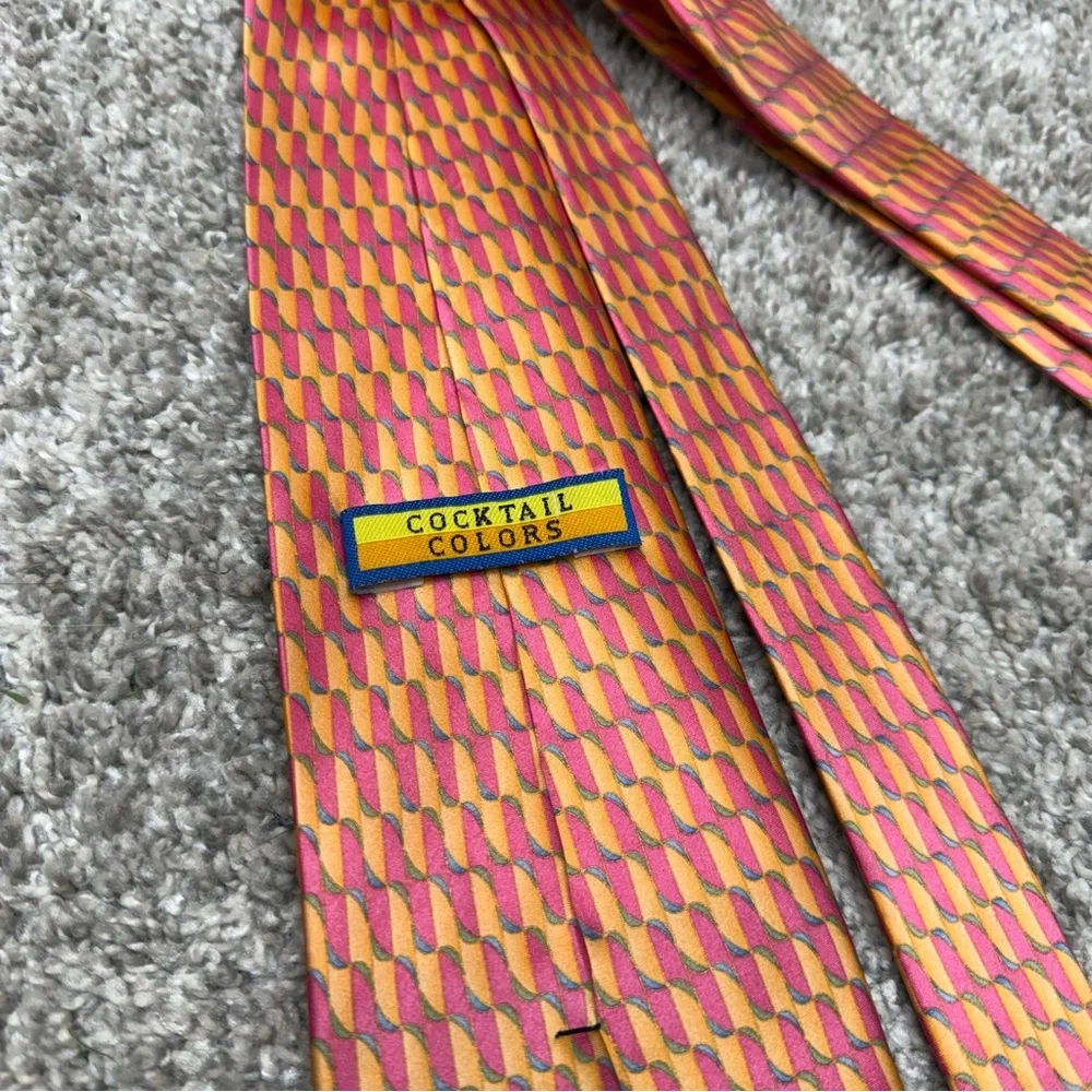 Cocktail Colors Silk Necktie Tie  Men's 3.75